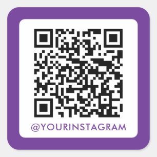 Eenvoudige moderne sociale media QR-code Instagram Vierkante Sticker