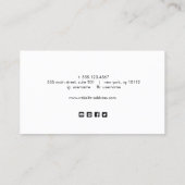 Eenvoudige moderne sociale medialictogrammen visitekaartje (Achterkant)