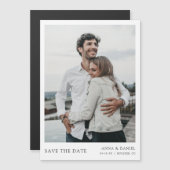 Eenvoudige Moderne Sparen de Foto van de Datum Magnetische Uitnodiging (Voorkant / Achterkant)