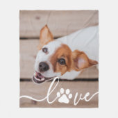 Eenvoudige moderne speelse poot elegante chique hu fleece deken (Voorkant)