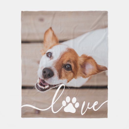 Eenvoudige moderne speelse poot elegante chique hu fleece deken (Voorkant)