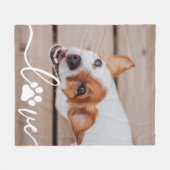 Eenvoudige moderne speelse poot elegante chique hu fleece deken (Voorkant (Horizontaal))