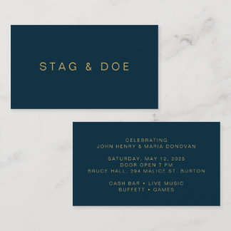 Eenvoudige moderne Stag en Doe / Jack en Jill Tick Visitekaartje