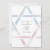 Eenvoudige moderne ster van David Pastel Bat Mitzv Kaart (Achterkant)