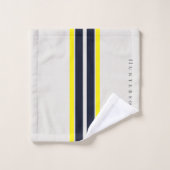 Eenvoudige Moderne Stijl Geel, Zwart & Wit Kustgeb Bad Handdoek (Wasdoekje)