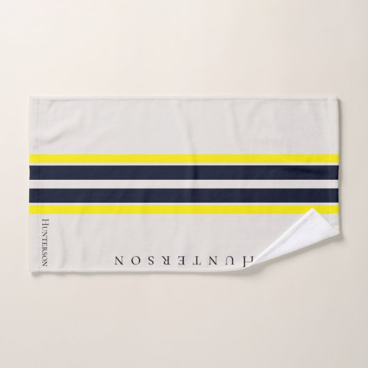 Eenvoudige Moderne Stijl Geel, Zwart & Wit Kustgeb Bad Handdoek (Handdoek)