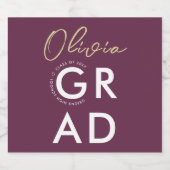 Eenvoudige, moderne, stijlvolle Burgundy Gradupart Bier Etiket (Enkel label)