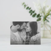 Eenvoudige moderne stijlvolle foto opslaan van de  aankondigingskaart (Staand voorkant)