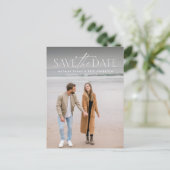 Eenvoudige moderne stijlvolle foto opslaan van de  aankondigingskaart (Staand voorkant)