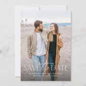 Eenvoudige moderne stijlvolle verticale twee foto save the date (Voorkant)