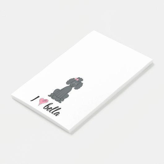 Eenvoudige, moderne, stijlvolle zwarte monogram post-it® notes (Schuin)