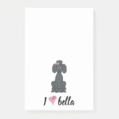 Eenvoudige, moderne, stijlvolle zwarte monogram post-it® notes (Voorkant)