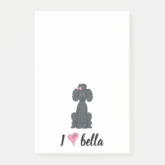 Eenvoudige, moderne, stijlvolle zwarte monogram post-it® notes (Voorkant)