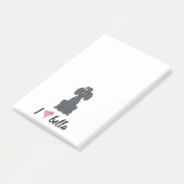 Eenvoudige, moderne, stijlvolle zwarte monogram post-it® notes (Schuin)