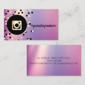 Eenvoudige moderne Stippen instagram sociale media Visitekaartje (Voorkant / Achterkant)