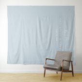Eenvoudige Moderne Stofblauwe Monogram Trouw Achte Wandkleed (In Situ (horizontaal))