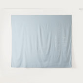 Eenvoudige Moderne Stofblauwe Monogram Trouw Achte Wandkleed (Voorkant (horizontaal))