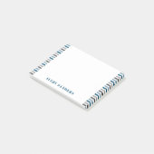 Eenvoudige Moderne Strepen Blauw en Grijs Post-it® Notes (Schuin)