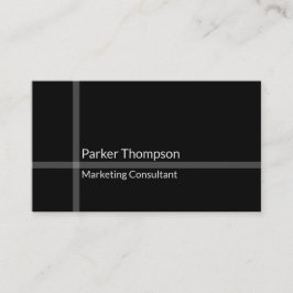 Eenvoudige moderne strepen voor zwarte en witte kr visitekaartje