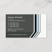 EENVOUDIGE MODERNE STRIPE trendy mannelijk grijs b Visitekaartje (Achterkant)