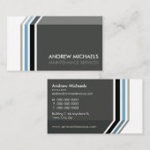 EENVOUDIGE MODERNE STRIPE trendy mannelijk grijs b Visitekaartje (Voorkant / Achterkant)