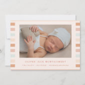 Eenvoudige, moderne stripper Baby Boy geboorteaank Kaart (Voorkant)