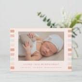 Eenvoudige, moderne stripper Baby Boy geboorteaank Kaart (Staand voorkant)