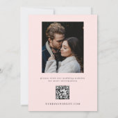 Eenvoudige Moderne Struik Foto & QR Code Save The Date (Achterkant)