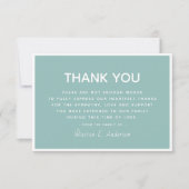 Eenvoudige moderne sympathie waardering bedankkaart (Voorkant)