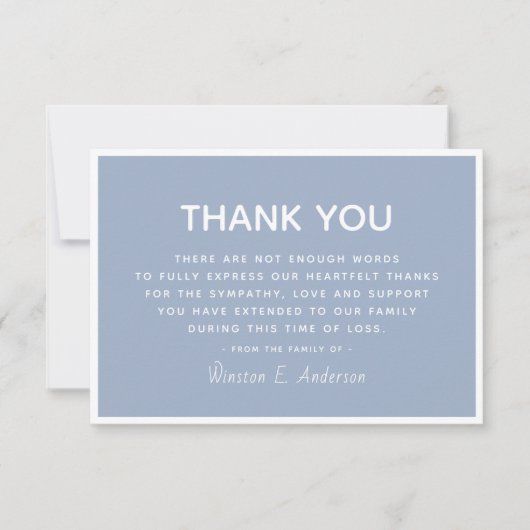 Eenvoudige moderne sympathie waardering bedankkaart (Voorkant)