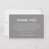 Eenvoudige moderne sympathie waardering bedankkaart (Voorkant)