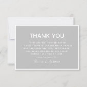 Eenvoudige moderne sympathie waardering bedankkaart (Voorkant)