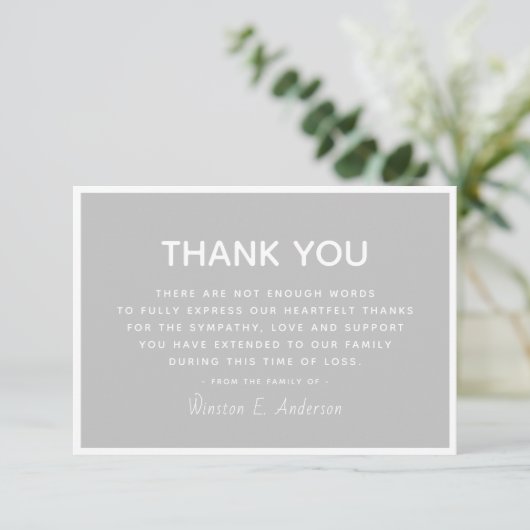 Eenvoudige moderne sympathie waardering bedankkaart (Staand voorkant)