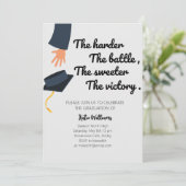 Eenvoudige Moderne Tassel Afstudeerfeest Uitnodigi Kaart (Staand voorkant)