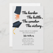 Eenvoudige Moderne Tassel Afstudeerfeest Uitnodigi Kaart (Voorkant / Achterkant)