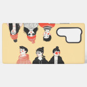 Eenvoudige moderne tekening van coole jonge mensen samsung galaxy hoesje (Achterkant horizontaal)