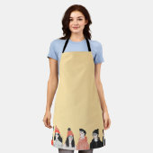 Eenvoudige moderne tekening van coole jonge mensen schort (Gedragen)