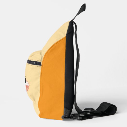 Eenvoudige moderne tekening van coole jonge mensen sling bag (Rechts)