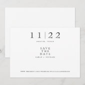 Eenvoudige Moderne tekst Alleen horizontale bruilo Save The Date (Voorkant / Achterkant)