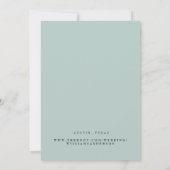 Eenvoudige Moderne Tekst Alleen seafoam Opslaan Da Save The Date (Achterkant)