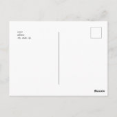 Eenvoudige moderne tekst bruiloft B/W Opslaan datu Briefkaart (Achterkant)