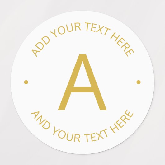 Eenvoudige, moderne  tekst | Goud en wit Labels (Design 2)