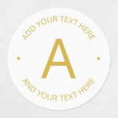 Eenvoudige, moderne  tekst | Goud en wit Labels (Design 1)