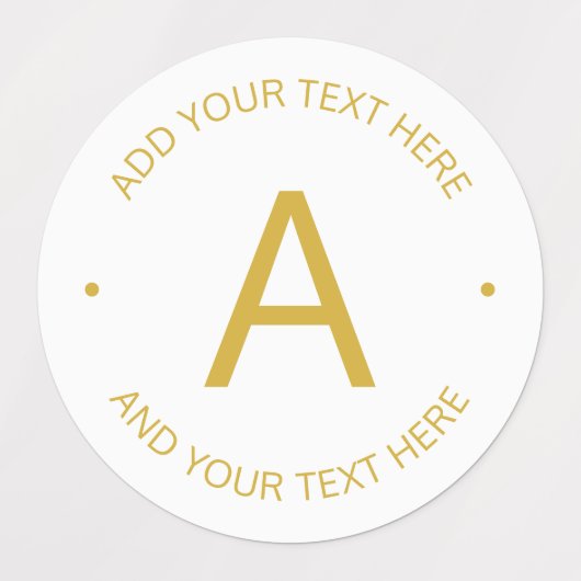 Eenvoudige, moderne  tekst | Goud en wit Labels (Design 1)