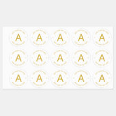 Eenvoudige, moderne  tekst | Goud en wit Labels (Vel)