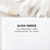 Eenvoudige moderne tekst | Zwart-wit Etiket (Insitu)