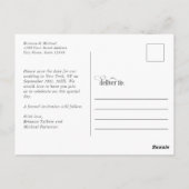 Eenvoudige moderne Terra-Cotta bruiloft Save the D Briefkaart (Achterkant)