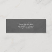 Eenvoudige moderne textuur grijs consultant mini visitekaartje (Achterkant)