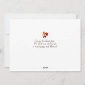 Eenvoudige moderne Thanksgiving familie foto colla Feestdagenkaart (Achterkant)