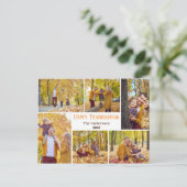 Eenvoudige moderne thanksgiving gezinsfotocollage feestdagenkaart (Staand voorkant)